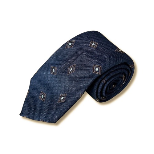 3Fold Diamod Tie (Navy)