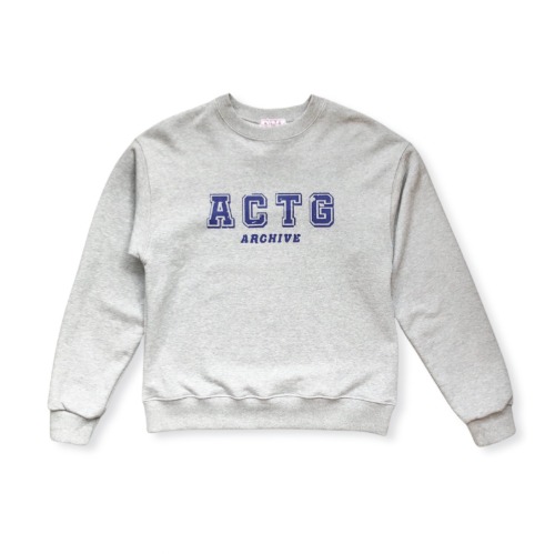 (ACTG) Lettering Sweat Shirt 레터링 스웨트셔츠 (GREY)