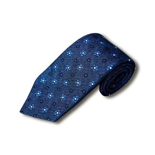 3Fold Flower Tie (Blue)
